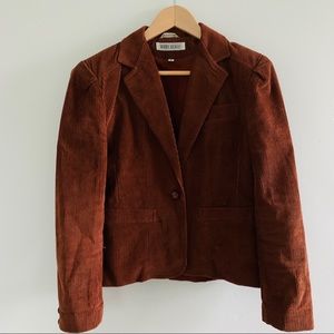 VINTAGE Rusty Brown Wide Wale Corduroy Blazer